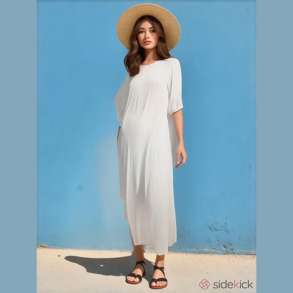 🤍 Tavik S Summer White Maxi Swimsuit Beach Cover Up Resort Ocean Bridal Party
